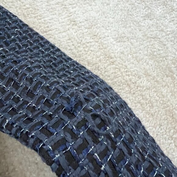 Vintage Jones New York Collection Tweed Blue Cardigan Blazer Jacket 6 - Picture 9 of 11